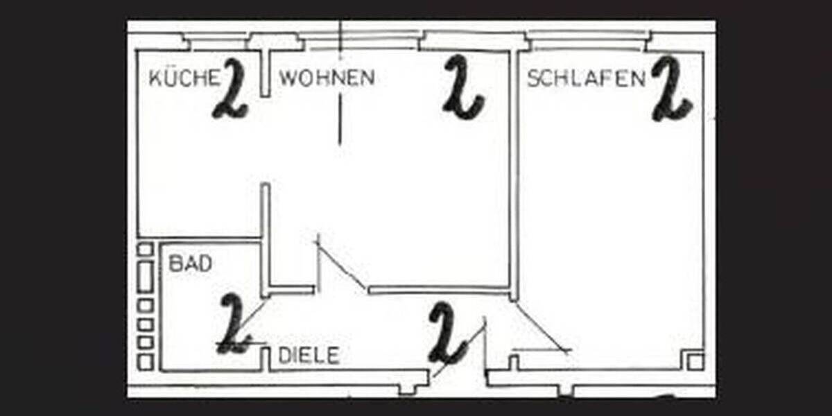 Etagenwohnung Mülheim an der Ruhr Speldorf - 2 Zimmer, 44 m&sup2;, 479&euro; | Angebot:26780217