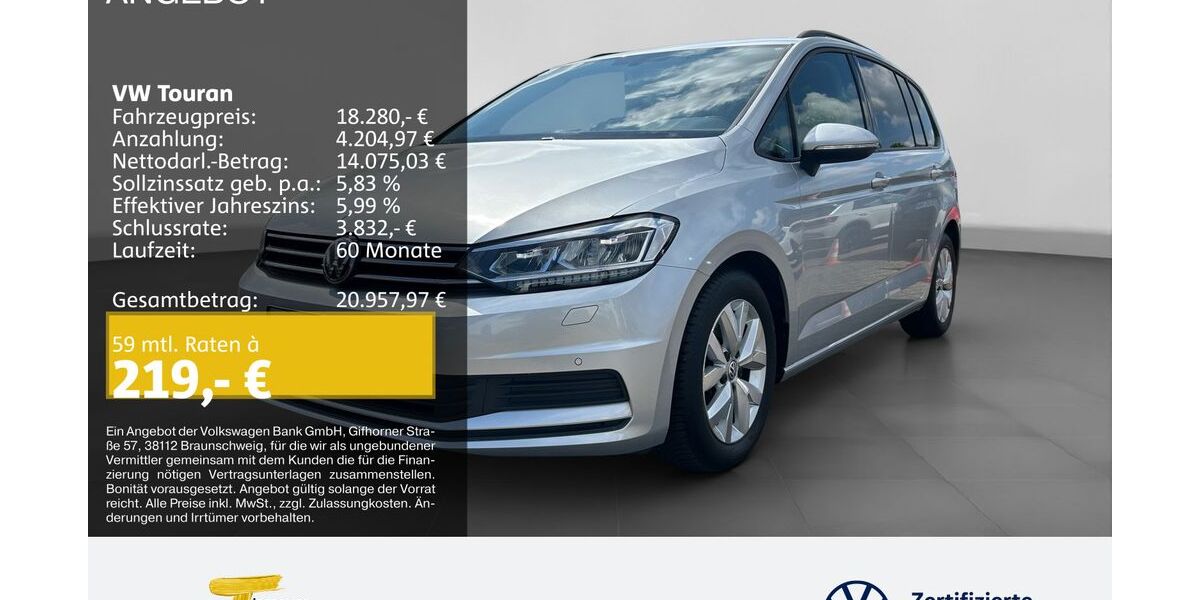 VW Touran 66.278 km 17.280 &euro; Marl 45770