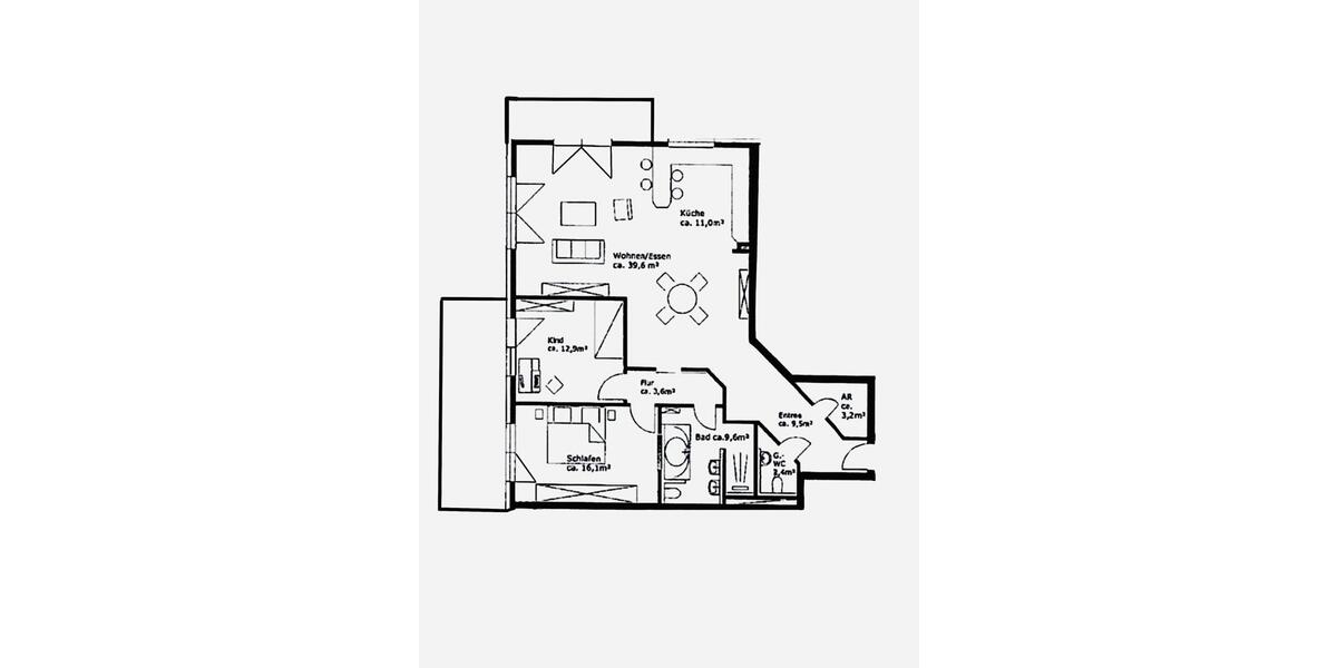 Etagenwohnung Essen Stadtbezirk IX - 3 Zimmer, 117 m&sup2;, 559.000&euro; | Angebot:25639792