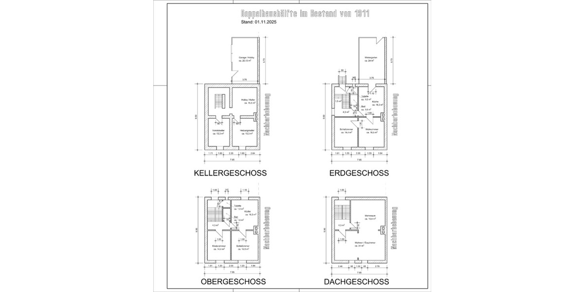 Altes Charmantes Stadthaus Doppelhaushälfte Privatverkauf 8 zimmer