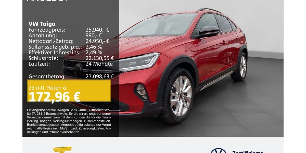 VW Taigo 6.568 km 25.480 &euro; Bochum 44892