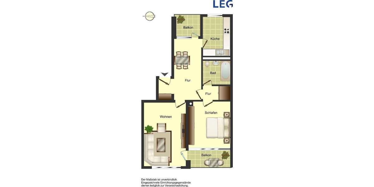 Etagenwohnung Ratingen West - 2 Zimmer, 65 m&sup2;, 739&euro; | Angebot:26729406