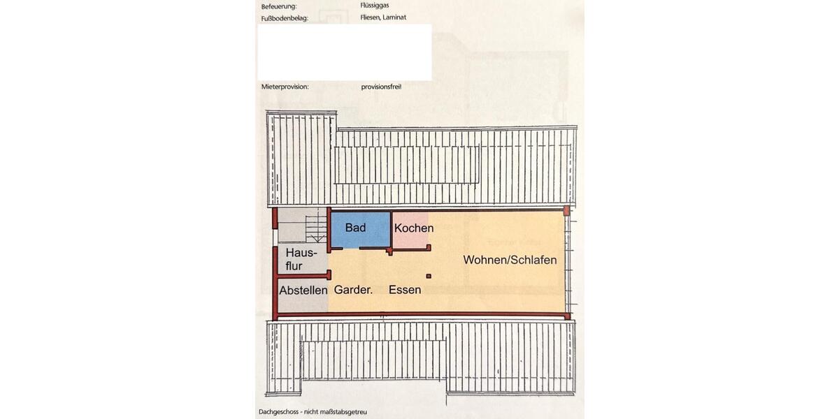 Ruhige 1-Zimmer-Dachgeschosswohnung in Bottrop-Grafenwald 1 zimmer