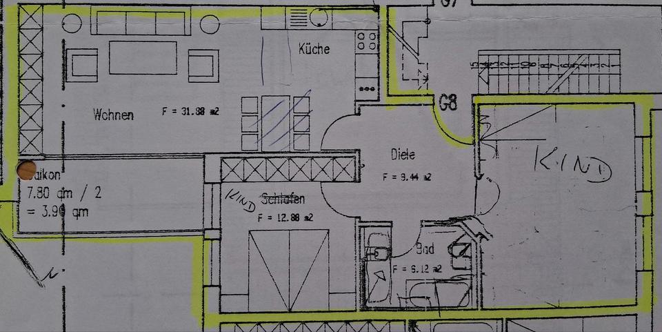 Rheinberg Stadtmitte, 3. OG 3.5 zimmer