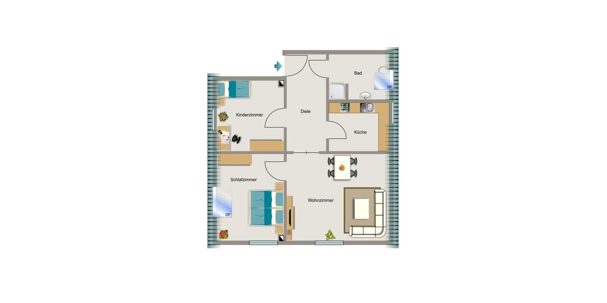 Bezugsfertige Wohnung - Einfach Möbel rein und Füße hoch! 3.5 zimmer