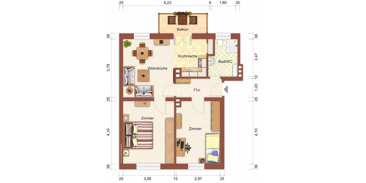 Wohnliches Zuhause mit Balkon - Etagenwohnung Herne Sodingen | Angebot:27395832