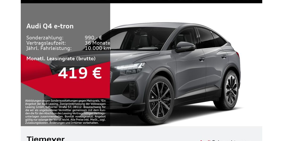 Audi Q4 e-tron 4.788 km 42.750 &euro; Gelsenkirchen 45894