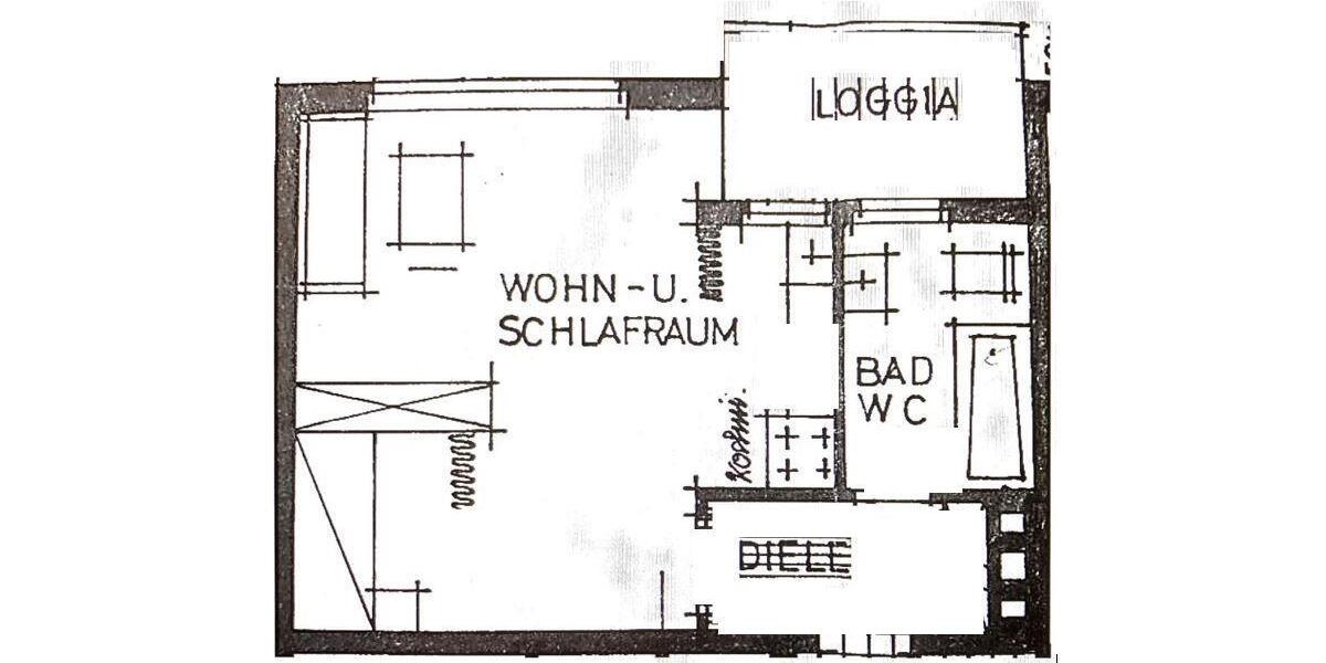 Helles 1-Zimmer-Appartement mit Süd-Ost-Balkon 1 zimmer