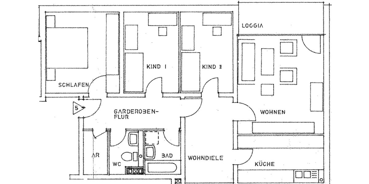 Etagenwohnung Mülheim an der Ruhr Dümpten - 4 Zimmer, 92 m&sup2;, 739&euro; | Angebot:26257230
