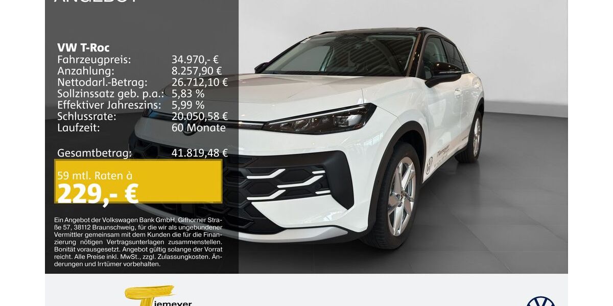 VW T-Roc 8.990 km 34.970 &euro; Duisburg 47059