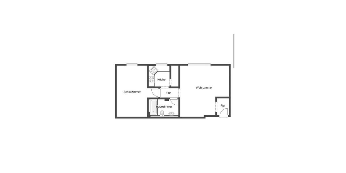 Etagenwohnung Moers Rheinkamp - 2.5 Zimmer, 58 m&sup2;, 715&euro; | Angebot:26286779