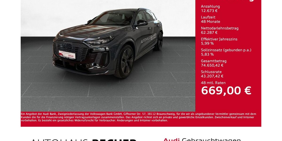 Audi Q6 e-tron 8.500 km 74.960 &euro; Wesel 46485