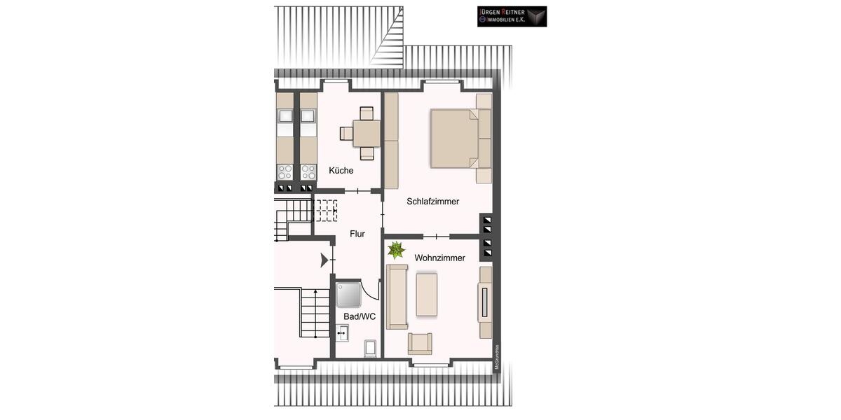 Vollmodernisierte 2-R-DG-Wohnung - zentral gelegen 2 zimmer