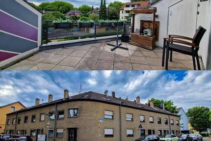 Solide vermietete moderne Wohnung mit Dachterrasse und Garage. 3 zimmer