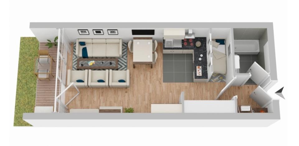 Terrassenwohnung Bochum Bochum-Südwest - 1 Zimmer, 38 m&sup2;, 490&euro; | Angebot:26564647