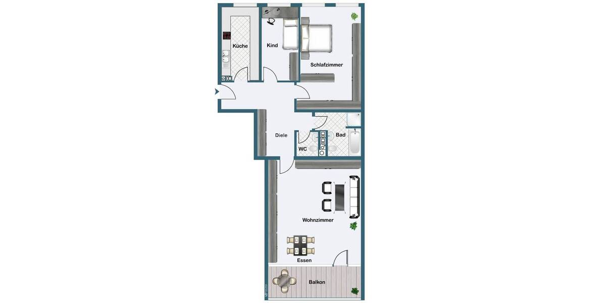 Etagenwohnung Essen / Stadtwald Stadtwald - 3 Zimmer, 97 m&sup2;, 265.000&euro; | Angebot:26388995