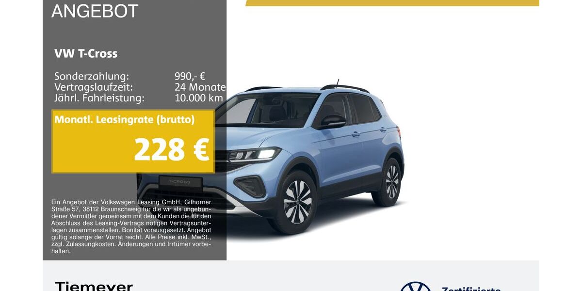 VW T-Cross 3.198 km 21.940 &euro; Bochum 44892