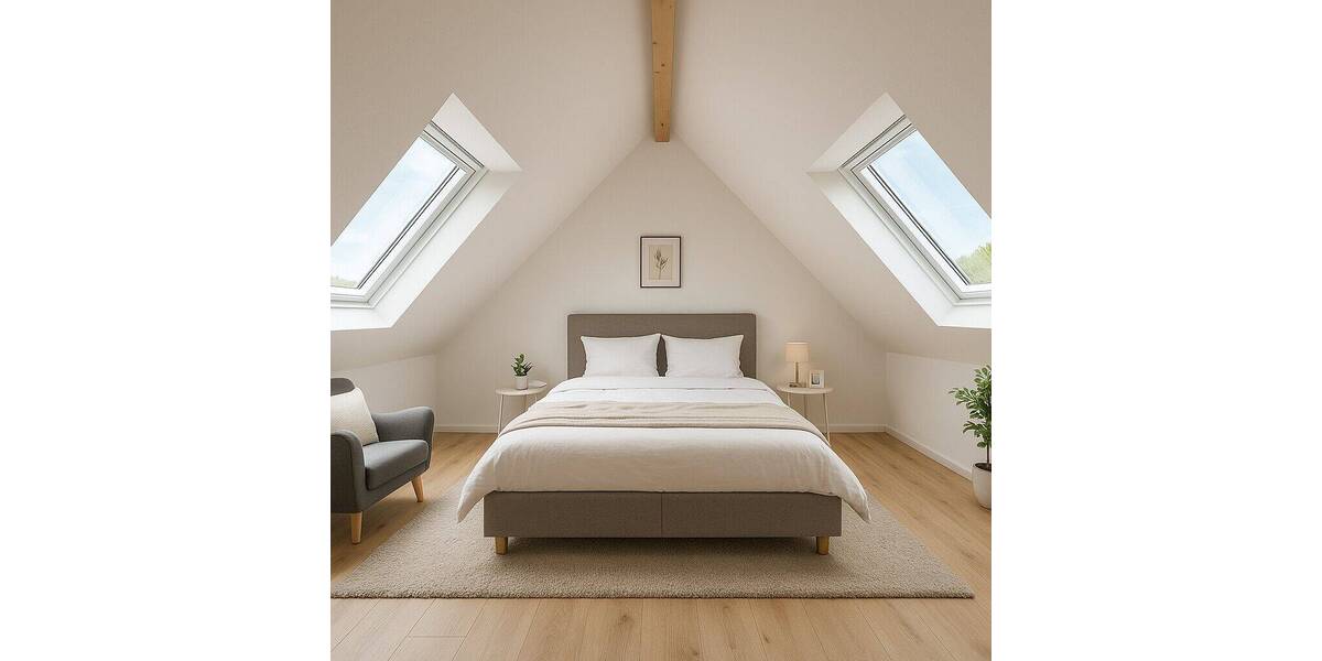 Großzügige 3,5-Zimmer-Dachgeschosswohnung mit Balkon, zwei Bädern und Ausbaupotenzial im Dachboden 3 zimmer