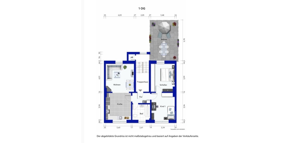 Wohnung in Gladbeck 3,5 Zimmer mit Terrasse/Balkon - 3.5 Gladbeck Mitte II (Ost) | Angebot:26906634