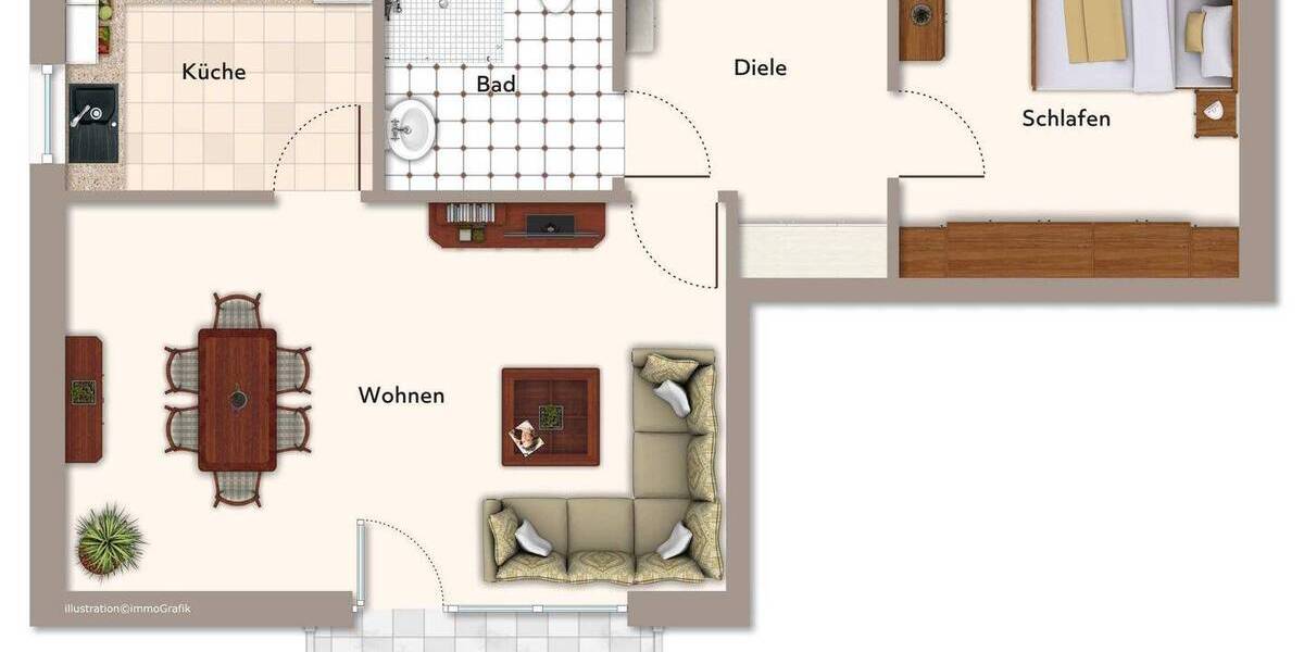 Etagenwohnung Herne Herne-Mitte - 2 Zimmer, 65 m&sup2;, 615&euro; | Angebot:26875701