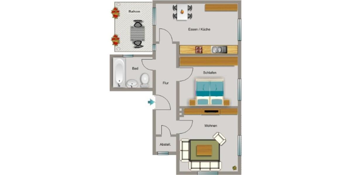 Bei VIVAWEST die Sonnenstrahlen auf dem eigenen Balkon genießen. 2.5 zimmer