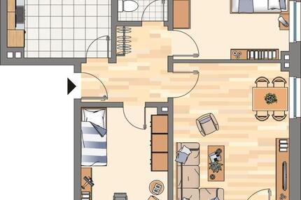 Wohnung Castrop-Rauxel Bladenhorst - 3 Zimmer, 67 m&sup2;, 589&euro; | Angebot:25784512