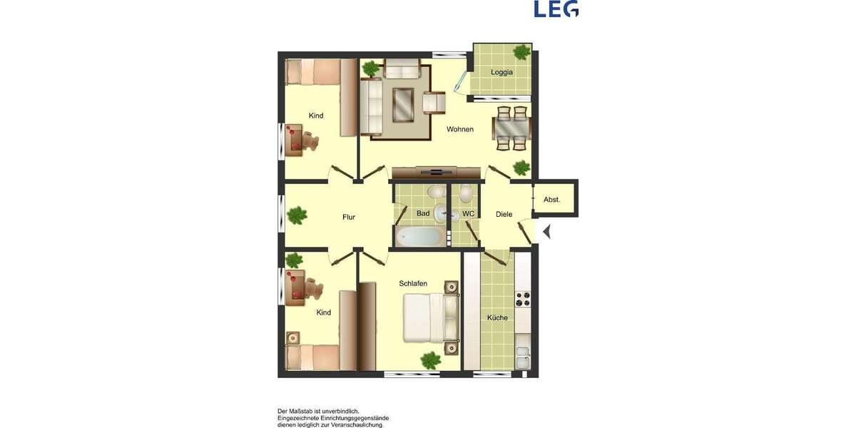 Wohnung zum Mieten in Duisburg 729 € 87.17 m² 4 zimmer