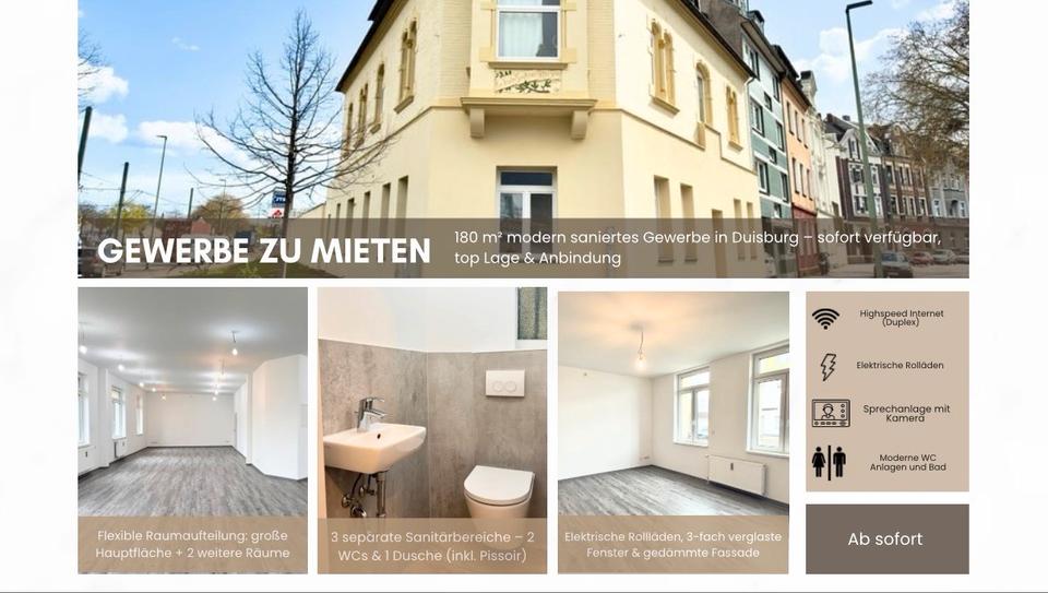 Gewerbeobjekt Duisburg Duisburg-Mitte - 1.800&euro; | Angebot:26055003