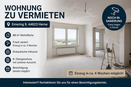 Wohnung Herne Sodingen - 2 Zimmer, 69 m&sup2;, 620&euro; | Angebot:26347699