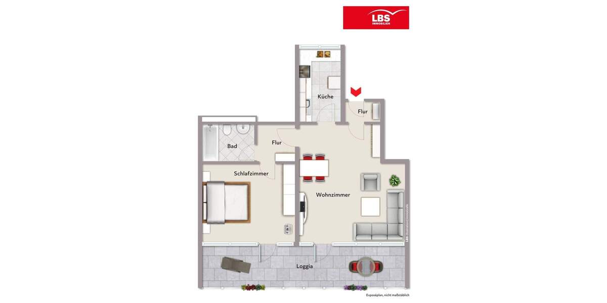 Etagenwohnung Marl Alt-Marl - 2 Zimmer, 62 m&sup2;, 490&euro; | Angebot:26155995