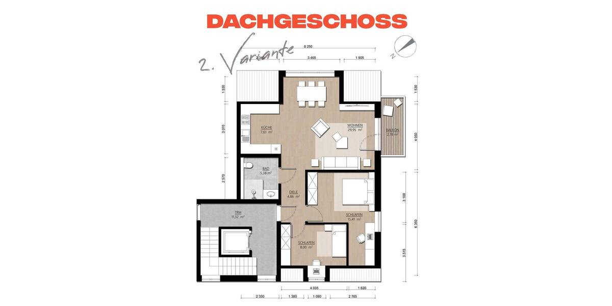 Etagenwohnung Velbert Nierenhof - 2 Zimmer, 74 m&sup2;, 259.000&euro; | Angebot:25666090