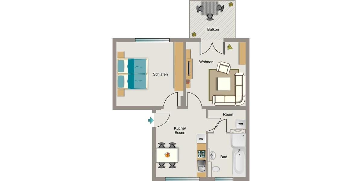 Demnächst frei! 2-Zimmer-Wohnung in Herne Wanne 2 zimmer