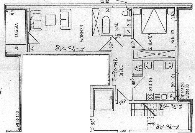 Etagenwohnung Dinslaken - 2.5 Zimmer, 60 m&sup2;, 550&euro; | Angebot:27541039