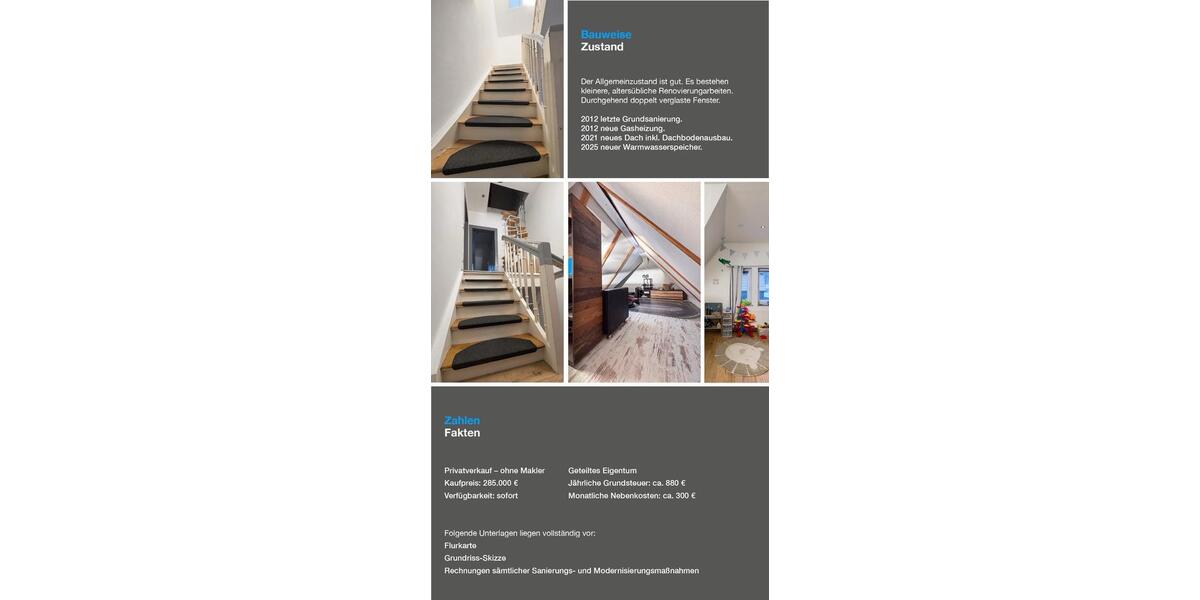 Reihenhaus Gladbeck Alt-Rentfort - 5 Zimmer, 70 m&sup2;, 285.000&euro; | Angebot:24742653