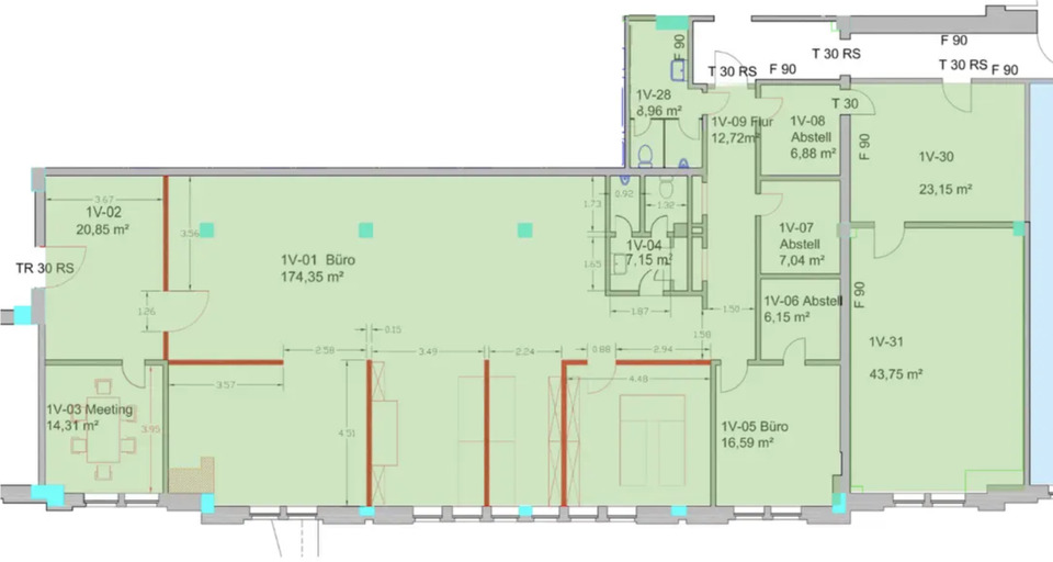 340 qm Bürofläche in Dorsten – Arbeiten mit Geschichte zimmer