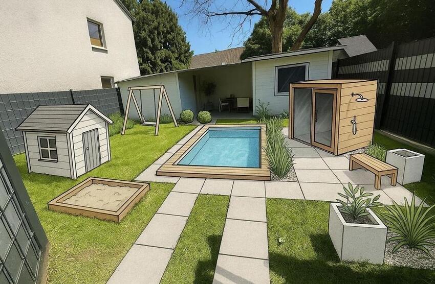 3,5-Zimmer-Wohnung mit Garten, Terrasse & 2 Stellplätzen
