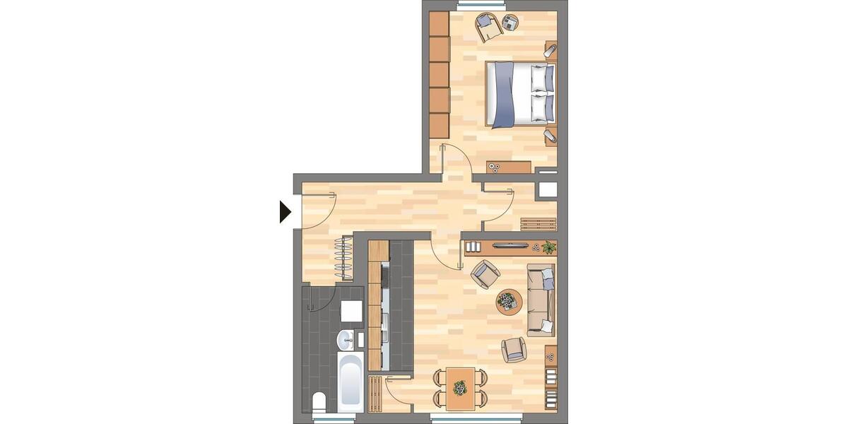 2-Raumwohnung am Marienhospital 2 zimmer