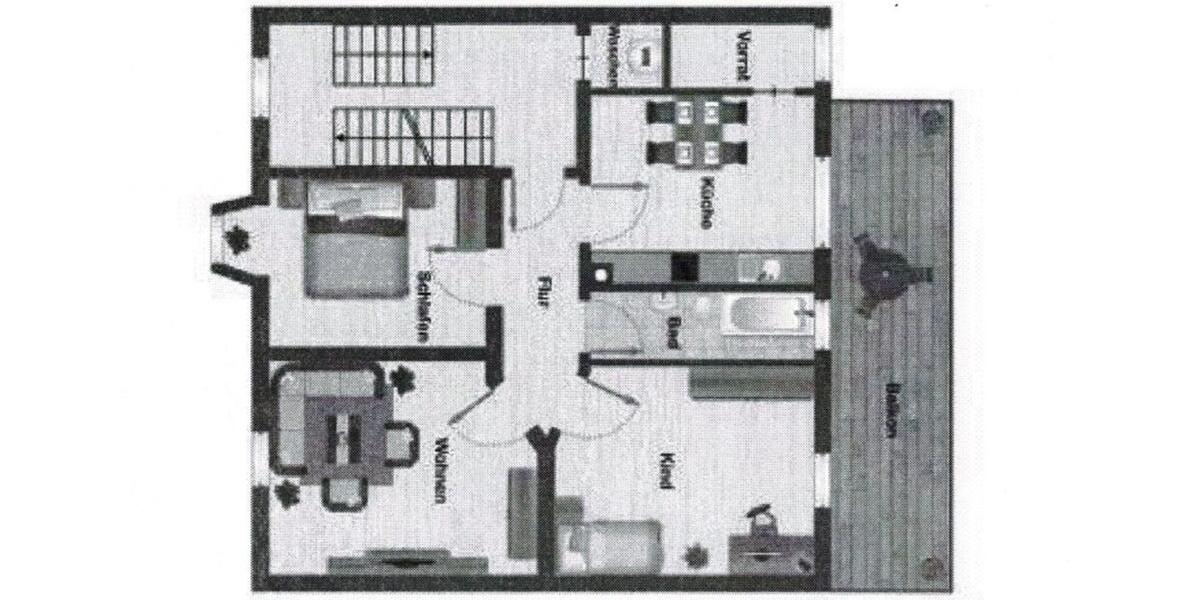 Etagenwohnung Duisburg Rheinhausen - 3 Zimmer, 76 m&sup2;, 530&euro; | Angebot:25377361
