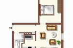 Etagenwohnung Duisburg Huckingen - 2 Zimmer, 41 m&sup2;, 409&euro; | Angebot:26532536