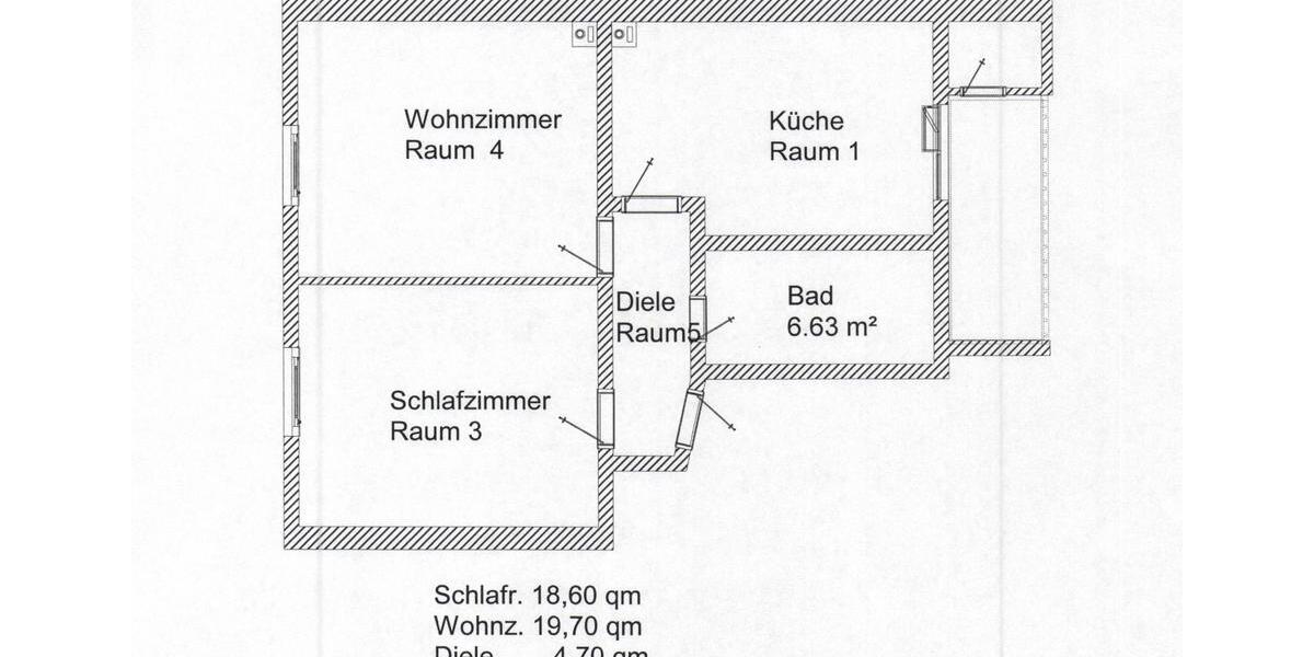Etagenwohnung Oberhausen Schmachtendorf - 1 Zimmer, 68 m&sup2;, 476&euro; | Angebot:25366368