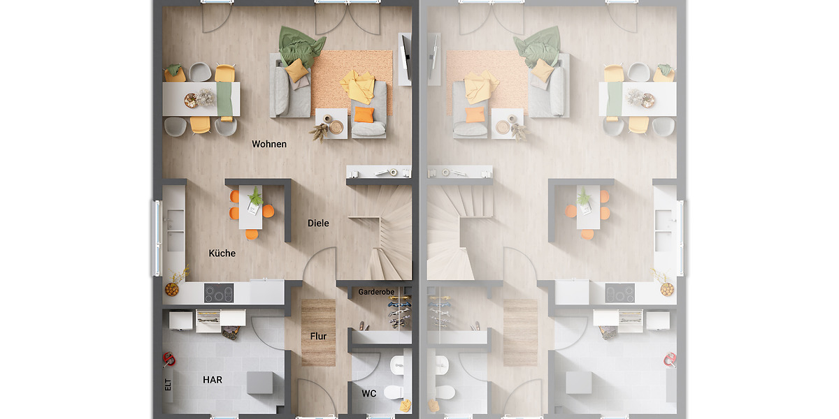 Doppelhaushälfte Marl Hamm - 4 Zimmer, 125 m&sup2;, 441.000&euro; | Angebot:25663387