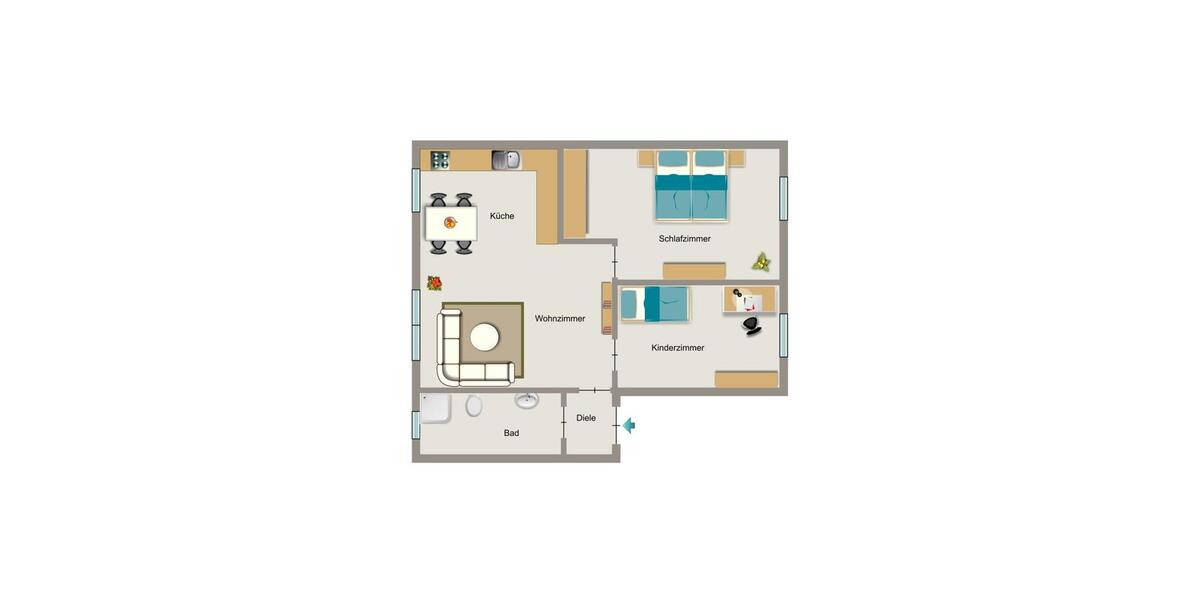 Erdgeschoßwohnung Oberhausen Alstaden - 3.5 Zimmer, 49 m&sup2;, 467&euro; | Angebot:26231133