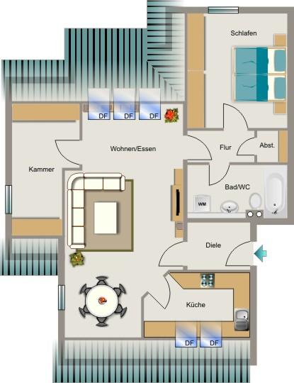 Die passende Wohnung von VIVAWEST mit Wohnberechtigungsschein. 2 zimmer