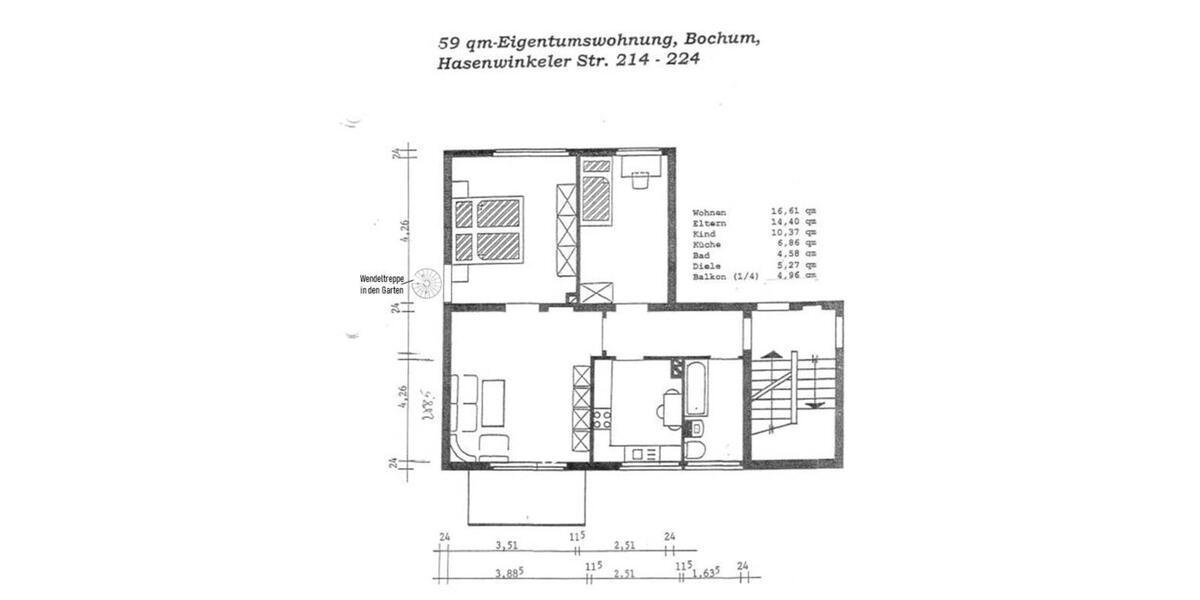 Eigentumswohnung Bochum-Südwest mit 250 m² Garten Sondereigentum 3 zimmer