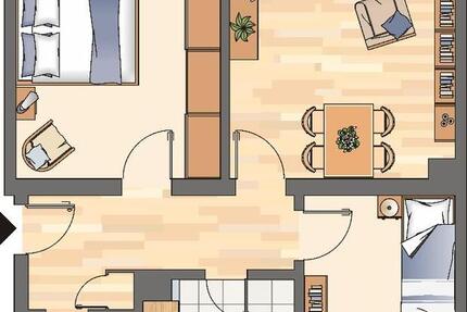 Wohnung Castrop-Rauxel Bladenhorst - 3 Zimmer, 71 m&sup2;, 549&euro; | Angebot:25784514