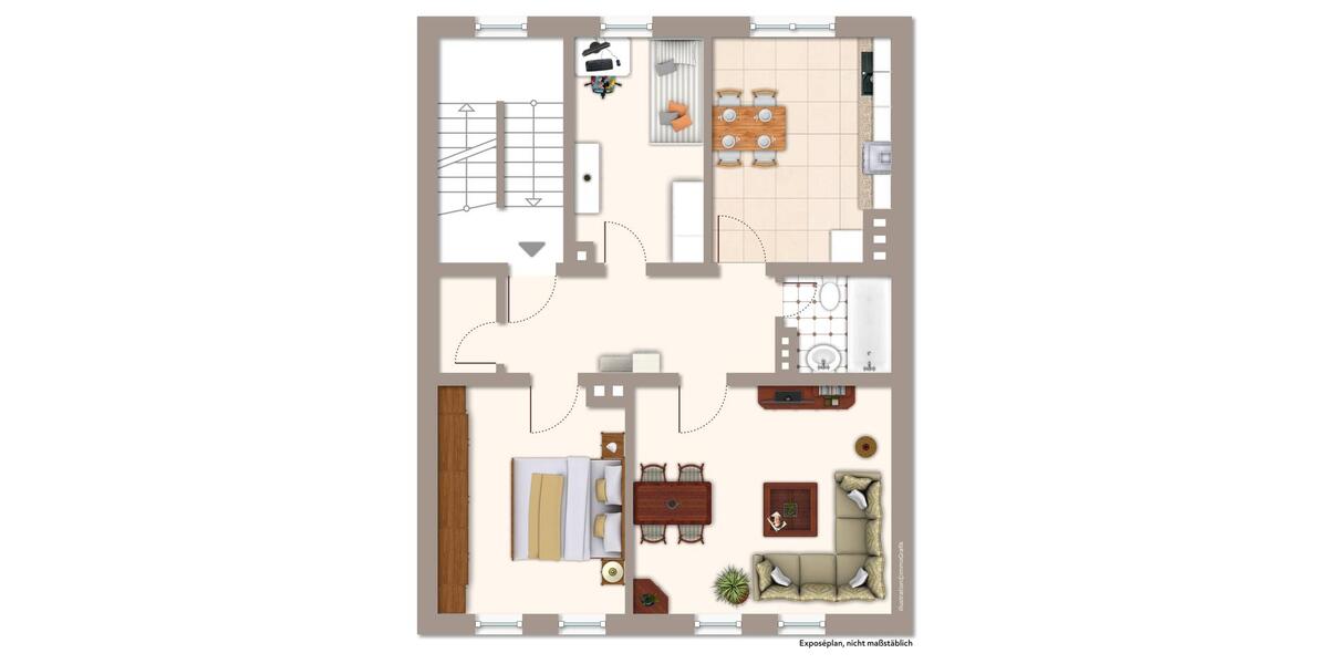 Etagenwohnung Bochum - 3.5 Zimmer, 80 m&sup2;, 1.100&euro; | Angebot:24930520