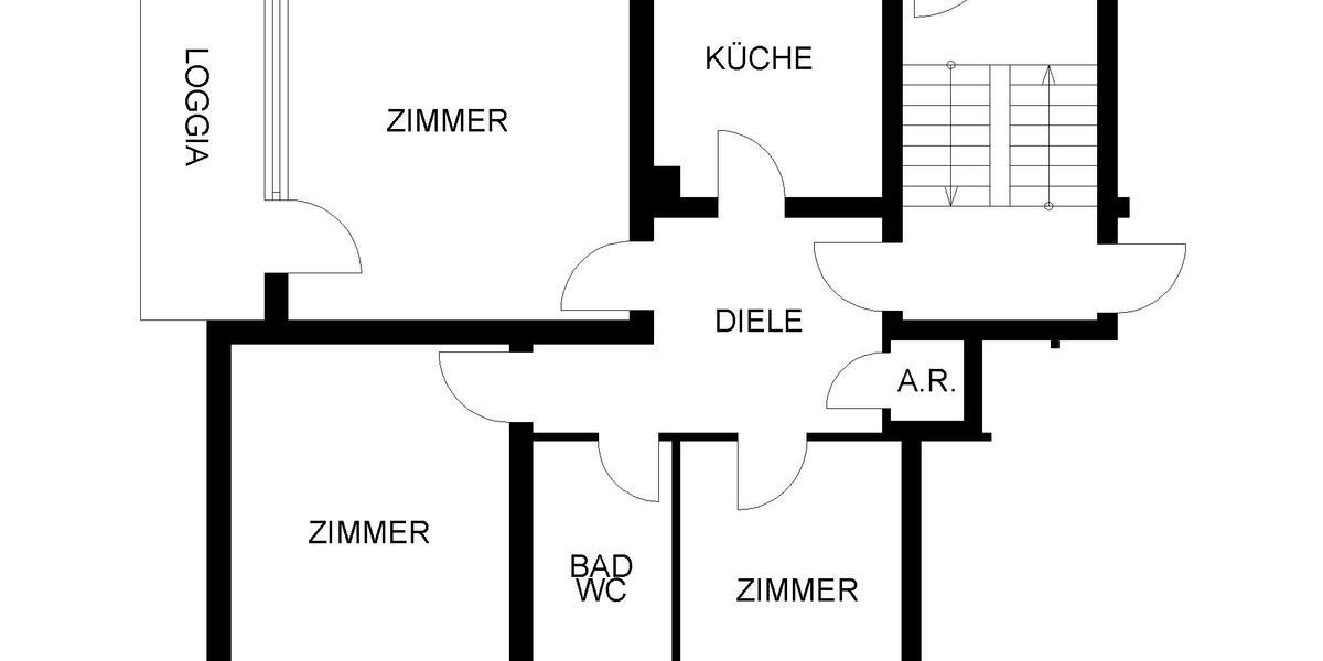 Etagenwohnung Herne Sodingen - 3.5 Zimmer, 78 m&sup2;, 470&euro; | Angebot:25418826