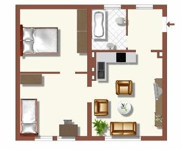 Erdgeschoßwohnung Duisburg Huckingen - 2 Zimmer, 55 m&sup2;, 509&euro; | Angebot:25363931