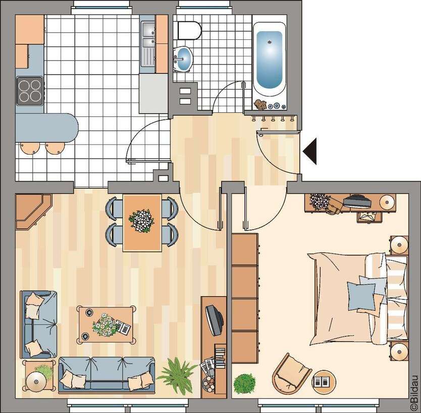 Wohnung zum Mieten in Essen 499 € 50.93 m² 2 zimmer