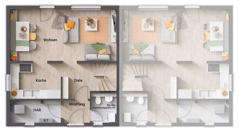 Doppelhaushälfte Haltern am See Lippramsdorf - 4 Zimmer, 100 m&sup2;, 398.000&euro; | Angebot:25678537
